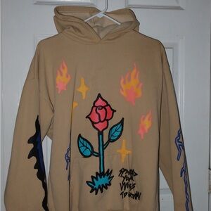 PacSun Tan Hoodie with Vibrant Graphic